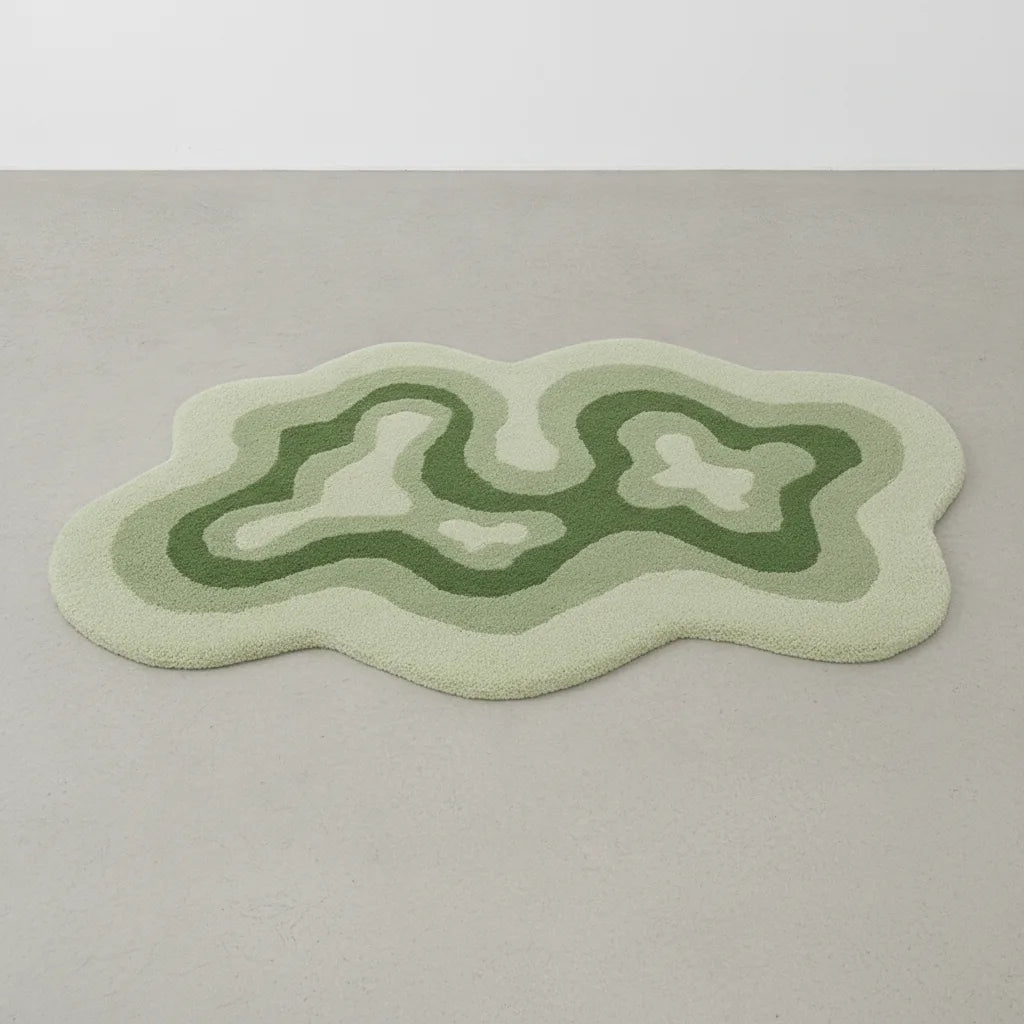 Tapis Salon Moderne Irrégulier Doux & Antidérapant