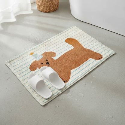 Tapis Chiot Rayé Doux & Mignon