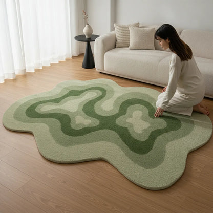 Tapis Salon Moderne Irrégulier Doux & Antidérapant