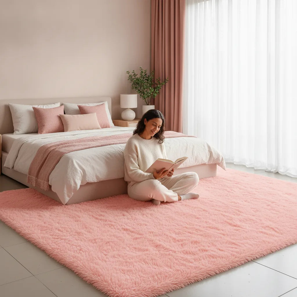 Tapis Rose Doux VIKAMA - Confort & Style