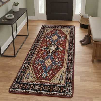 Tapis Rétro Oriental Ethnique Antidérapant