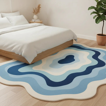 Tapis Moderne Irrégulier Doux et Moelleux