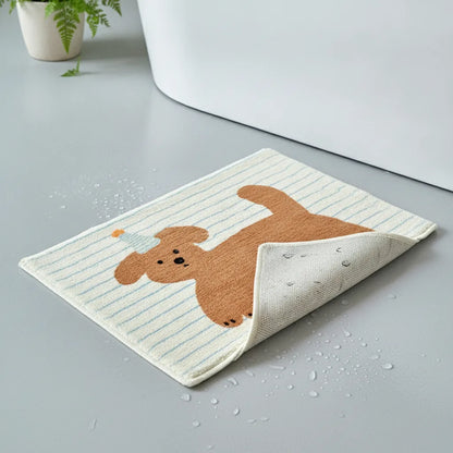 Tapis Chiot Rayé Doux & Mignon