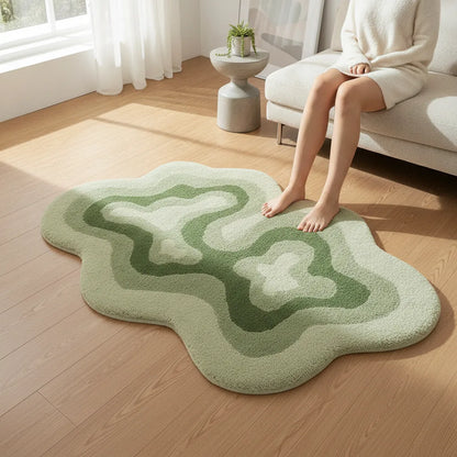 Tapis Salon Moderne Irrégulier Doux & Antidérapant