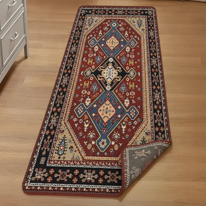 Tapis Rétro Oriental Ethnique Antidérapant